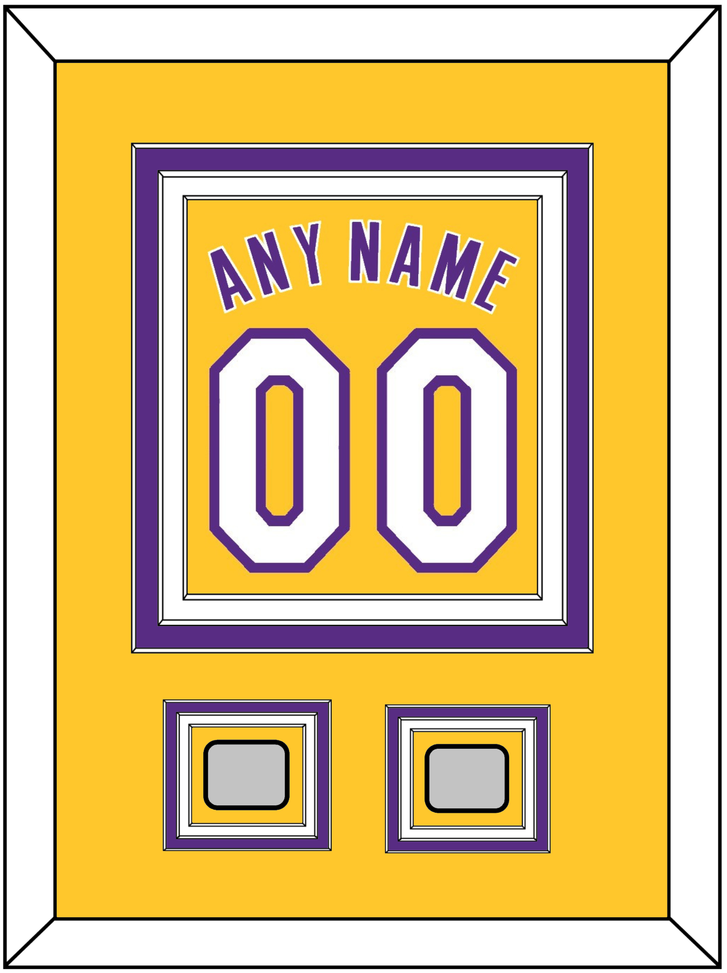 Los Angeles Name & Number With 2 Finals Patches - Home Yellow (1999-2018) - Premier Tier 2