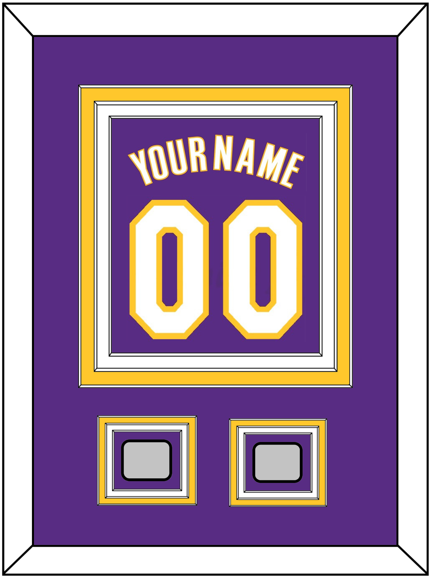Los Angeles Name & Number With 2 Finals Patches - Road Purple (1999-2004) - Premier Tier 2