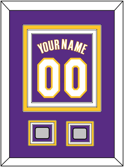 Los Angeles Name & Number With 2 Finals Patches - Road Purple (1999-2004) - Premier Tier 2