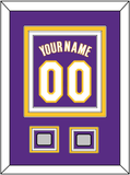 Los Angeles Name & Number With 2 Finals Patches - Road Purple (1999-2004) - Triple Mat 2