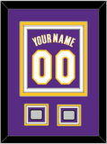Los Angeles Name & Number With 2 Finals Patches - Road Purple (1999-2004) - Triple Mat 2