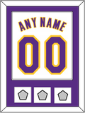 Los Angeles Name & Number With 3 Trophy Patches - Alternate White (2002-2018) - Single Mat 1