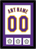 Los Angeles Name & Number With 3 Trophy Patches - Alternate White (2002-2018) - Single Mat 1