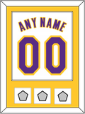Los Angeles Name & Number With 3 Trophy Patches - Alternate White (2002-2018) - Single Mat 2