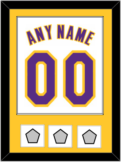 Los Angeles Name & Number With 3 Finals Patches - Alternate White (2002-2018) - Essential Tier 2