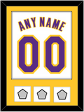 Los Angeles Name & Number With 3 Trophy Patches - Alternate White (2002-2018) - Single Mat 2