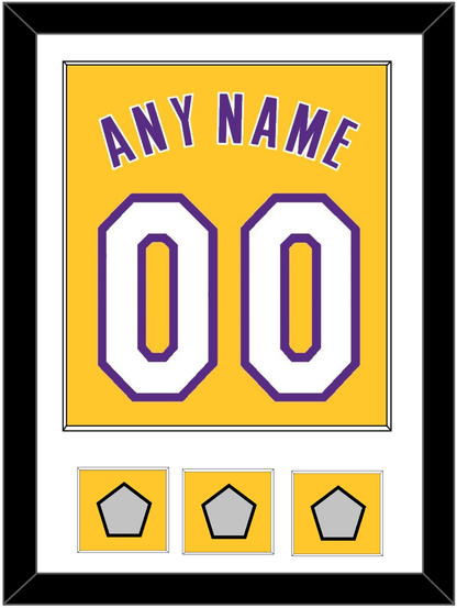 Los Angeles Name & Number With 3 Finals Patches - Home Yellow (1999-2018) - Essential Tier 1