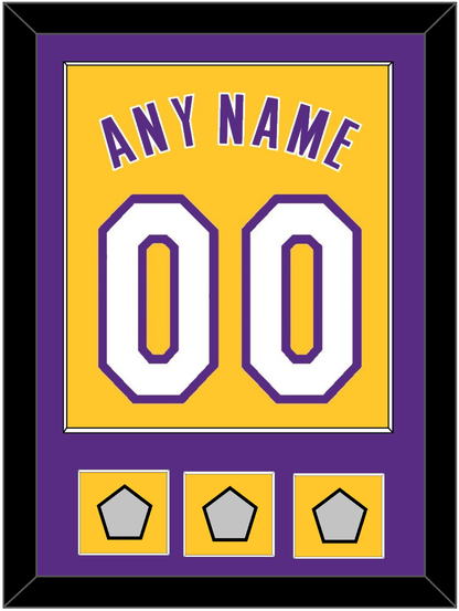 Los Angeles Name & Number With 3 Finals Patches - Home Yellow (1999-2018) - Essential Tier 2