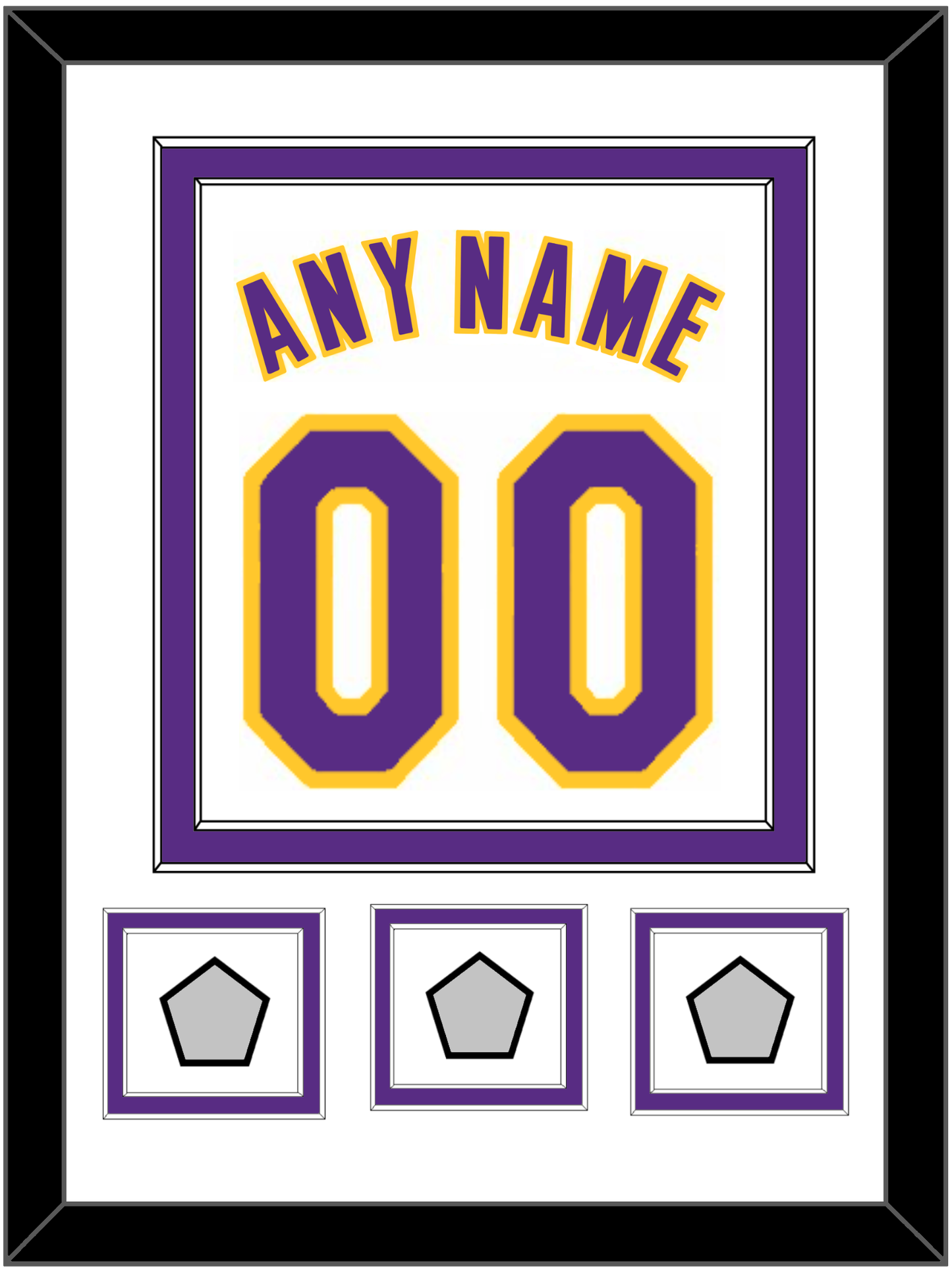 Los Angeles Name & Number With 3 Trophy Patches - Alternate White (2002-2018) - Signature Tier 1
