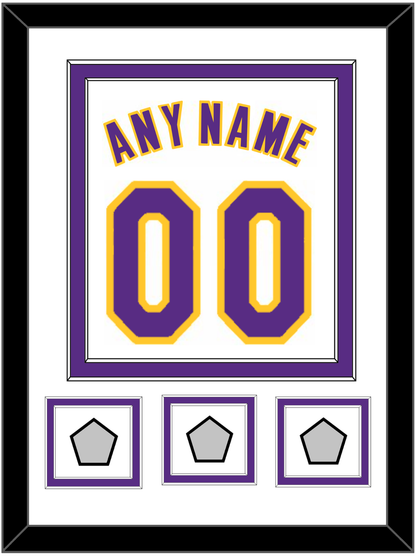 Los Angeles Name & Number With 3 Trophy Patches - Alternate White (2002-2018) - Signature Tier 1