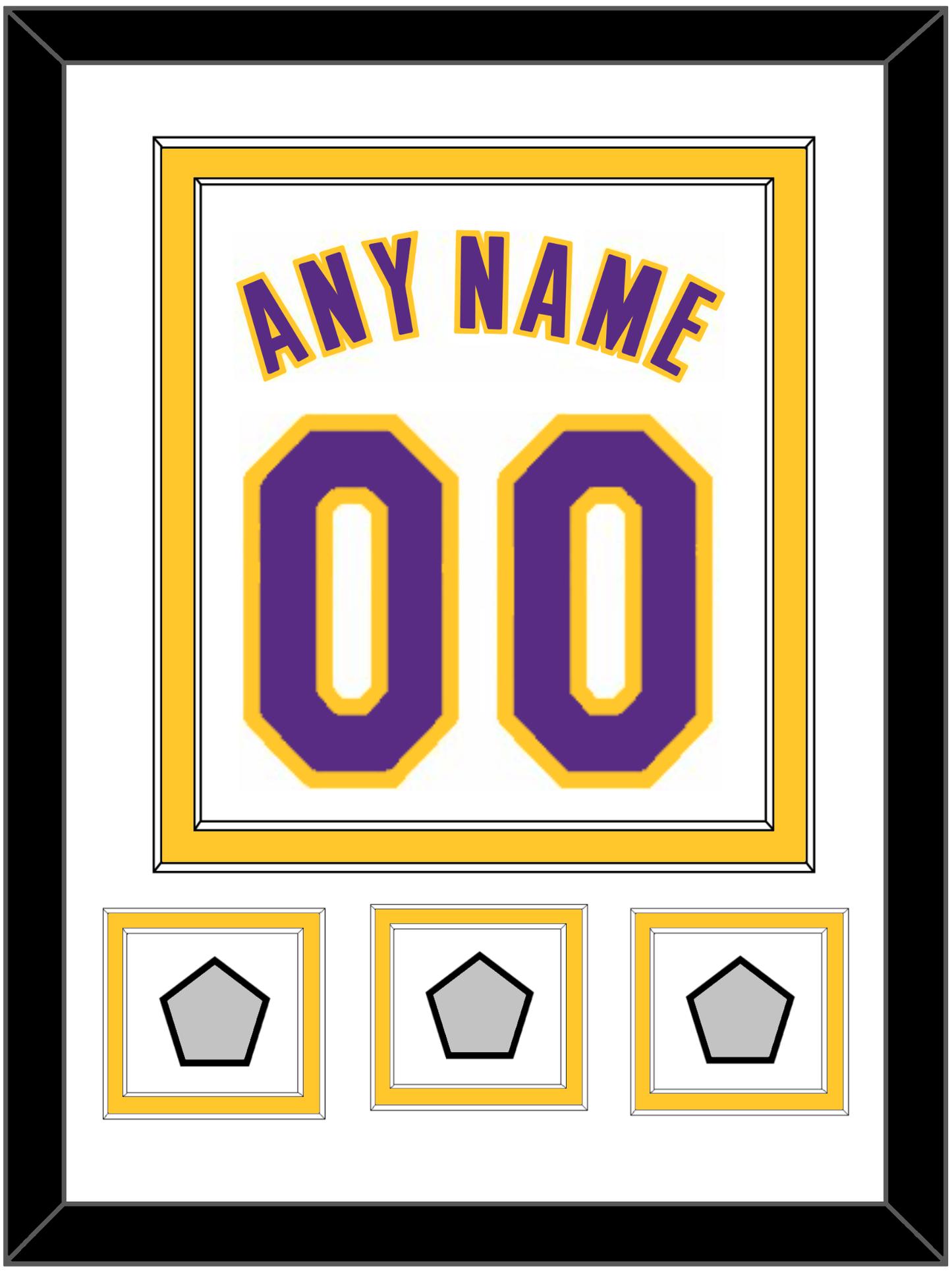 Los Angeles Name & Number With 3 Finals Patches - Alternate White (2002-2018) - Signature Tier 2