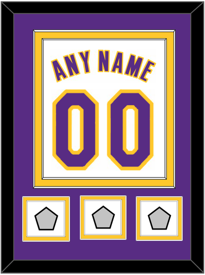 Los Angeles Name & Number With 3 Trophy Patches - Alternate White (2002-2018) - Signature Tier 3