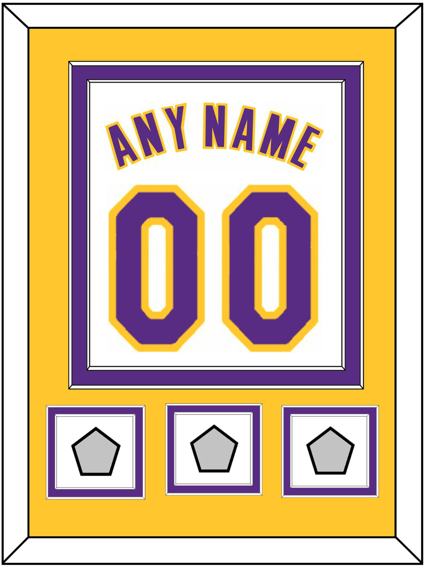 Los Angeles Name & Number With 3 Finals Patches - Alternate White (2002-2018) - Signature Tier 4