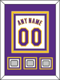 Los Angeles Name & Number With 3 Finals Patches - Alternate White (2002-2018) - Triple Mat 2