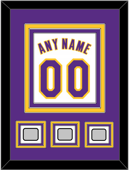 Los Angeles Name & Number With 3 Trophy Patches - Alternate White (2002-2018) - Premier Tier 2
