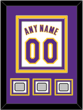 Los Angeles Name & Number With 3 Finals Patches - Alternate White (2002-2018) - Triple Mat 2