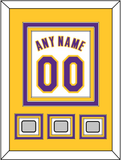 Los Angeles Name & Number With 3 Finals Patches - Alternate White (2002-2018) - Triple Mat 3