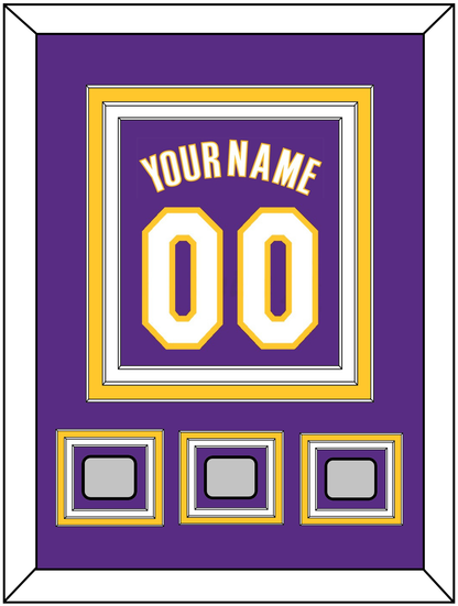 Los Angeles Name & Number With 3 Finals Patches - Road Purple (1999-2004) - Premier Tier 2