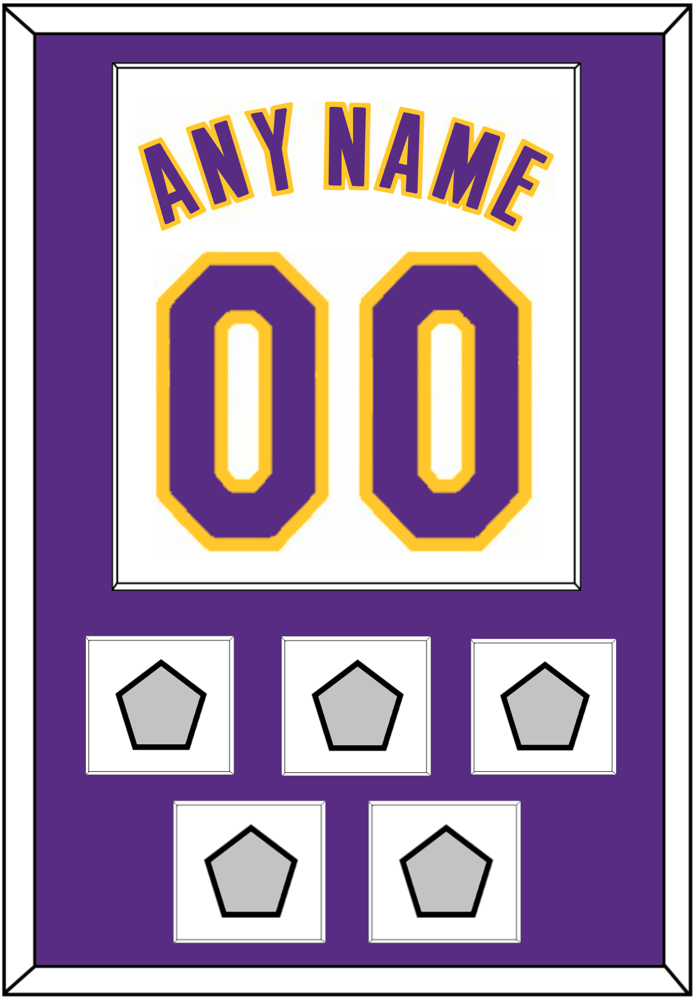 Los Angeles Name & Number With 5 Finals Patches - Alternate White (2002-2018) - Essential Tier 1