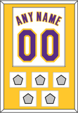 Los Angeles Name & Number With 5 Trophy Patches - Alternate White (2002-2018) - Single Mat 2