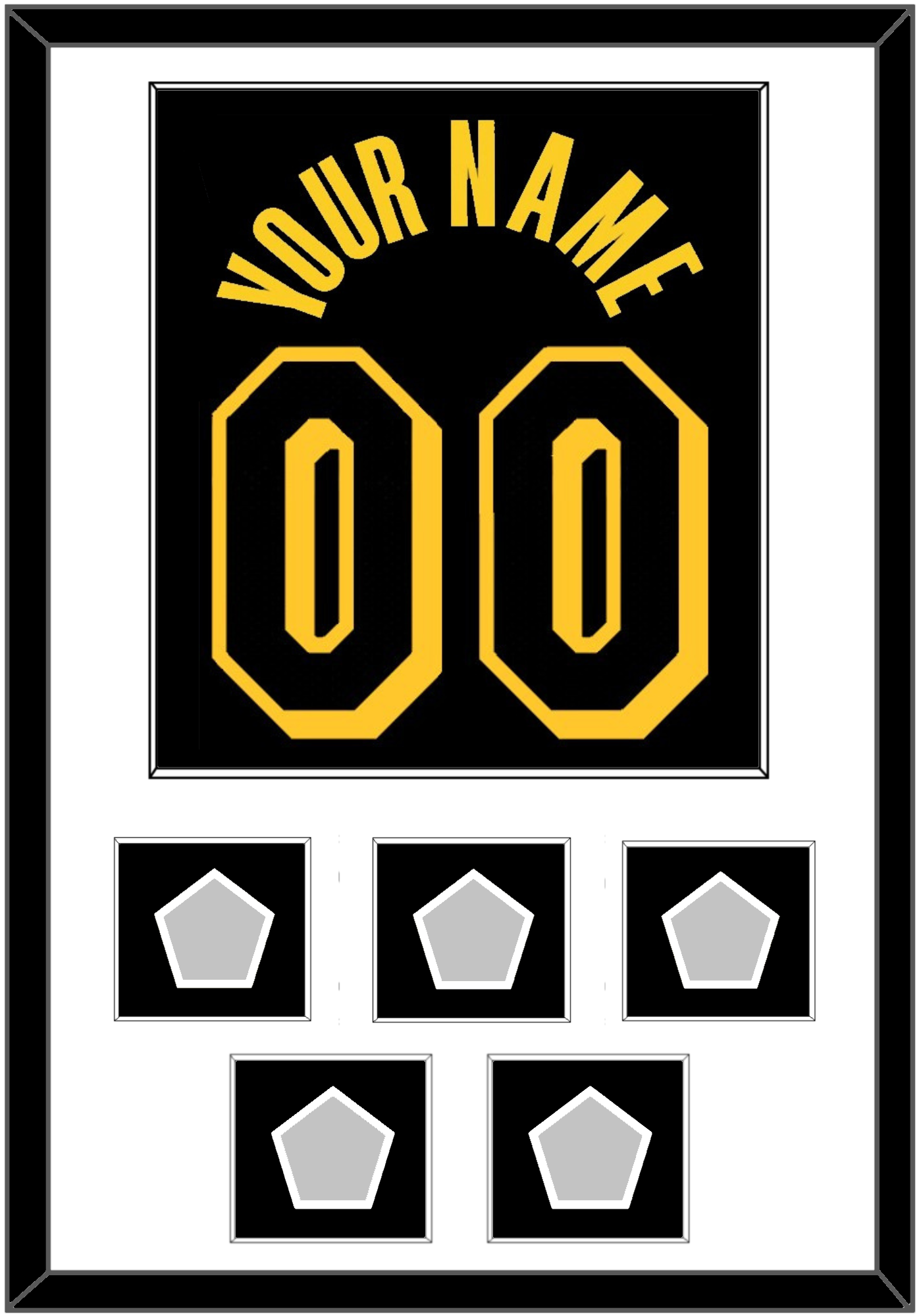 Los Angeles Name & Number With 5 Finals Patches - Black Mamba (2017-2018, 2020) - Essential Tier 1