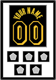 Los Angeles Name & Number With 5 Finals Patches - Black Mamba (2017-2018, 2020) - Single Mat 1