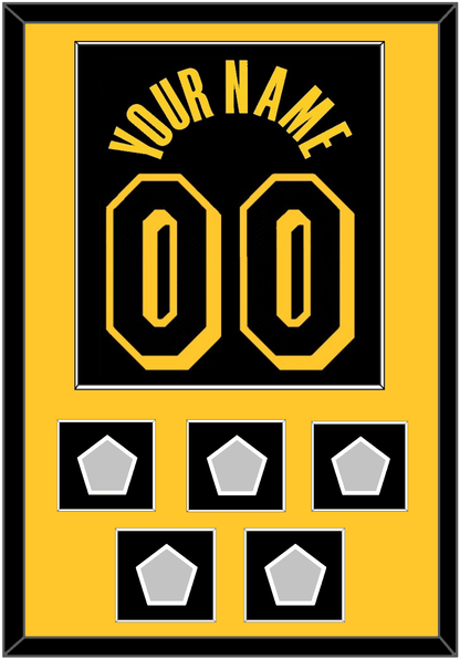 Los Angeles Name & Number With 5 Finals Patches - Black Mamba (2017-2018, 2020) - Essential Tier 2