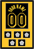 Los Angeles Name & Number With 5 Finals Patches - Black Mamba (2017-2018, 2020) - Single Mat 2