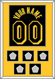 Los Angeles Name & Number With 5 Finals Patches - Black Mamba (2017-2018, 2020) - Single Mat 2