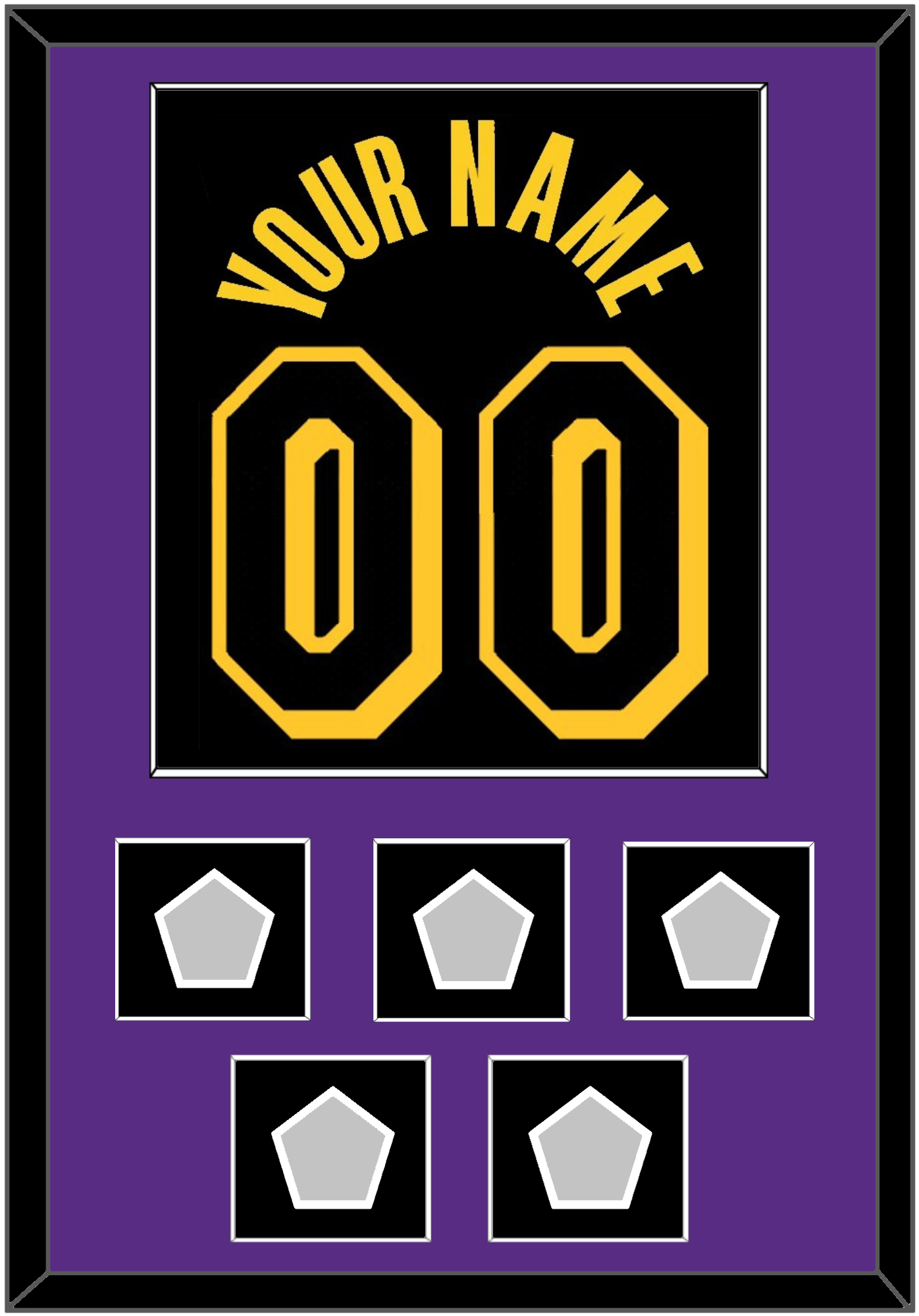 Los Angeles Name & Number With 5 Finals Patches - Black Mamba (2017-2018, 2020) - Essential Tier 3