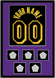 Los Angeles Name & Number With 5 Finals Patches - Black Mamba (2017-2018, 2020) - Single Mat 3