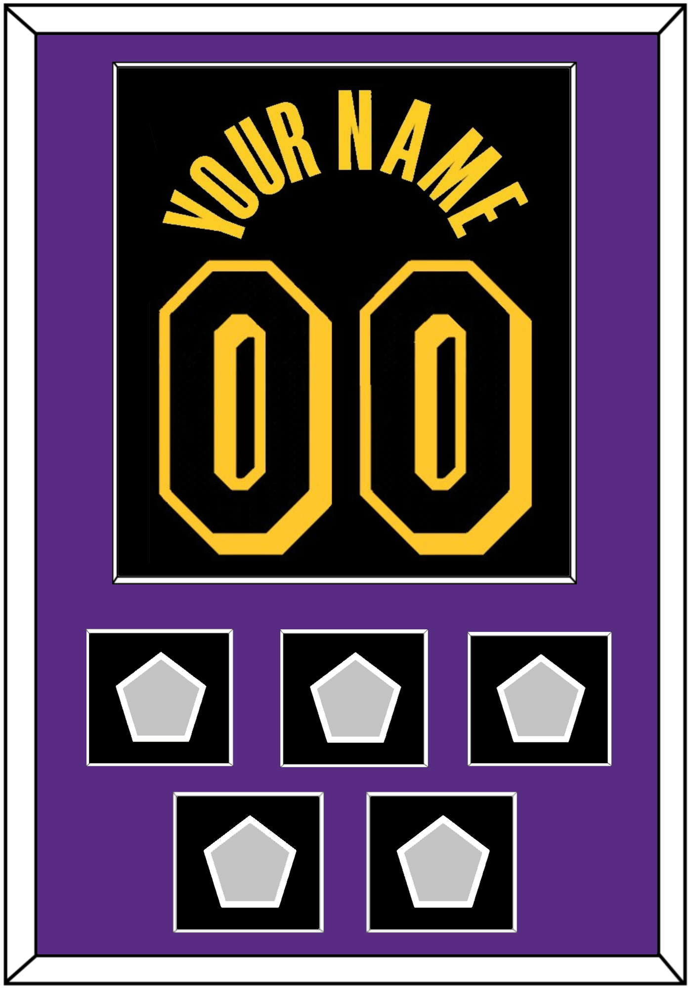 Los Angeles Name & Number With 5 Finals Patches - Black Mamba (2017-2018, 2020) - Essential Tier 3
