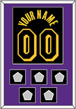 Los Angeles Name & Number With 5 Finals Patches - Black Mamba (2017-2018, 2020) - Single Mat 3