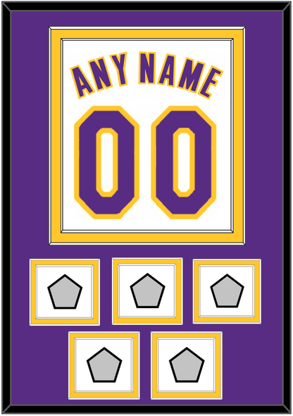 Los Angeles Name & Number With 5 Trophy Patches - Alternate White (2002-2018) - Signature Tier 3