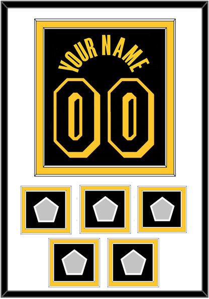 Los Angeles Name & Number With 5 Trophy Patches - Black Mamba (2017-2018, 2020) - Signature Tier 1