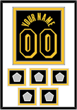 Los Angeles Name & Number With 5 Finals Patches - Black Mamba (2017-2018, 2020) - Double Mat 1