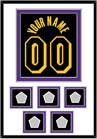 Los Angeles Name & Number With 5 Trophy Patches - Black Mamba (2017-2018, 2020) - Signature Tier 2