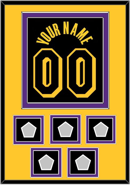 Los Angeles Name & Number With 5 Finals Patches - Black Mamba (2017-2018, 2020) - Signature Tier 5