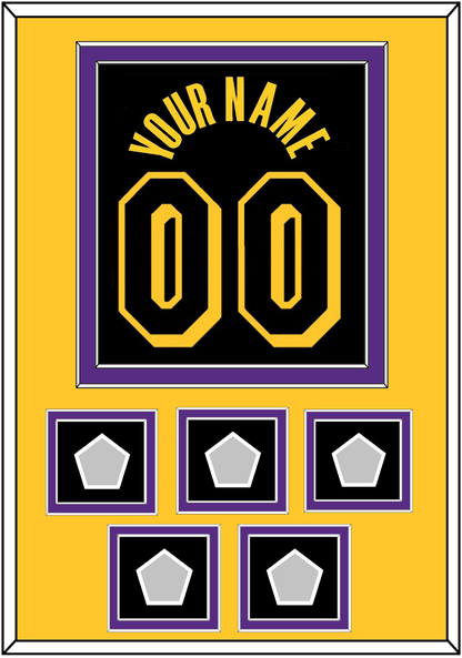 Los Angeles Name & Number With 5 Trophy Patches - Black Mamba (2017-2018, 2020) - Signature Tier 5