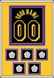 Los Angeles Name & Number With 5 Finals Patches - Black Mamba (2017-2018, 2020) - Double Mat 5