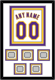 Los Angeles Name & Number With 5 Finals Patches - Alternate White (2002-2018) - Triple Mat 1