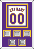Los Angeles Name & Number With 5 Finals Patches - Alternate White (2002-2018) - Triple Mat 2