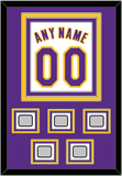 Los Angeles Name & Number With 5 Finals Patches - Alternate White (2002-2018) - Triple Mat 2