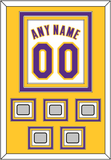 Los Angeles Name & Number With 5 Finals Patches - Alternate White (2002-2018) - Triple Mat 3