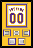 Los Angeles Name & Number With 5 Finals Patches - Alternate White (2002-2018) - Triple Mat 3