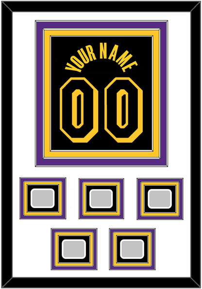 Los Angeles Name & Number With 5 Trophy Patches - Black Mamba (2017-2018, 2020) - Premier Tier 1