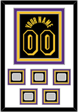 Los Angeles Name & Number With 5 Trophy Patches - Black Mamba (2017-2018, 2020) - Triple Mat 1