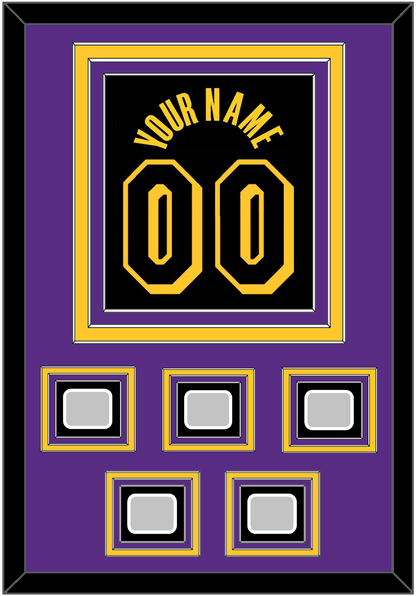 Los Angeles Name & Number With 5 Trophy Patches - Black Mamba (2017-2018, 2020) - Premier Tier 3