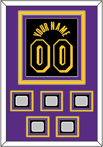 Los Angeles Name & Number With 5 Finals Patches - Black Mamba (2017-2018, 2020) - Premier Tier 3
