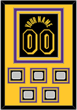 Los Angeles Name & Number With 5 Trophy Patches - Black Mamba (2017-2018, 2020) - Triple Mat 4